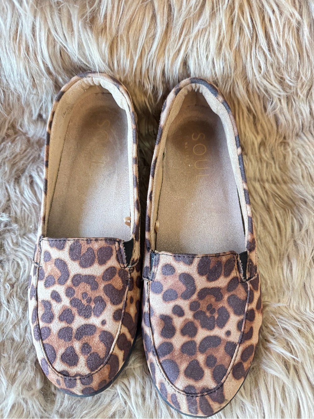 SOUL Naturalizer Leopard Print Slip-On Loafers in Brown and Tan- So soft! Sz 7.5 - Picture 2 of 9